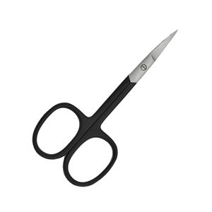 Ciseaux à ongles à cuticules de haute qualité lame tranchante droite poignée enduite noire ciseaux à cuticules en acier inoxydable allemand - Product Image 2