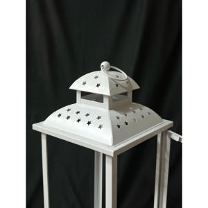 Mesa clásica de Metal blanco hecha a mano, farol de suelo, portavelas decorativo, tarros, diseño de estrellas de Navidad, bodas en casa, eventos - Product Image 4