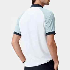Polo en coton à manches courtes avec logo brodé personnalisé, tenue décontractée, t-shirt d'extérieur pour hommes - Product Image 6