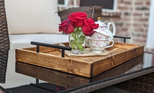 Plateau de rangement et de service élégant avec bords surélevés, finition lisse, poignées faciles à saisir, idéal pour la décoration intérieure, les repas et les réceptions - Product Image 3