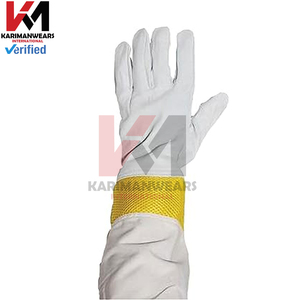 Long Sleeve Sheepskin Beekeeping <b>Gloves</b> Anti-Sting Proof Protective <b>Gloves</b> for Professional Beekeepers beekeeping utility <b>gloves</b> - Product Image 2