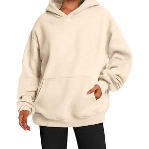 Top vente femmes 100% coton polaire pull à capuche respirant confortable haute qualité HeavyGSM brodé pour l'hiver - Product Image 1