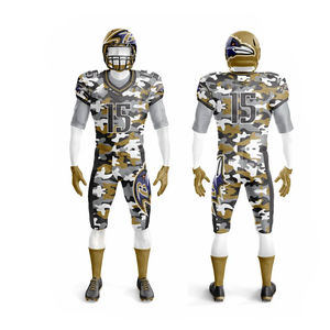 Uniformes de Fútbol Americano para Hombre al por Mayor, Conjuntos Cortos de Secado Rápido, Transpirables, Ligeros, 100% Poliéster, Protección UV, Logotipo Personalizado - Product Image 5