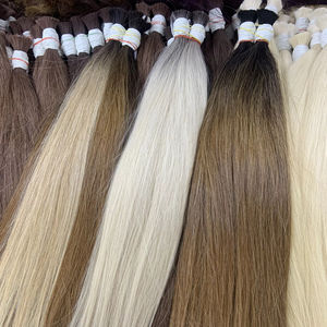 ผมต่อแบบเส้นผมมนุษย์บริสุทธิ์เรมี่เครื่องจักรนุ่มลื่นแข็งแรงผ้าทอสองชั้นสไตล์ตรง100กรัมสีเข้ม30 - Product Image 1