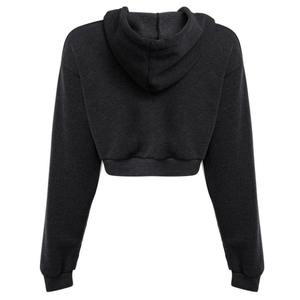 Sudadera con capucha corta con estampado de logotipo personalizado para mujer, sudadera pulóver de última moda para invierno - Product Image 4