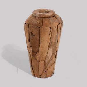 Venta al por mayor de macetas y jardineras de madera reciclada para exteriores, jarrón decorativo grande de raíz de teca, maceta rústica natural para la erosión del jardín del hogar - Product Image 3