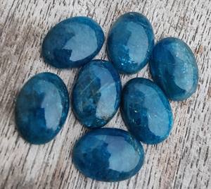 Venta al por mayor natural neón azul apatita AAA + CALIDAD IGI certificado calibrado parte posterior plana cabujón Asscher corte gemas sueltas para joyería - Product Image 5