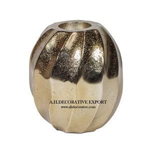 Juego de 3 Portavelas Redondos de Metal Dorado para Velas de Té, Decoración Navideña para el Hogar y el Jardín - Product Image 5