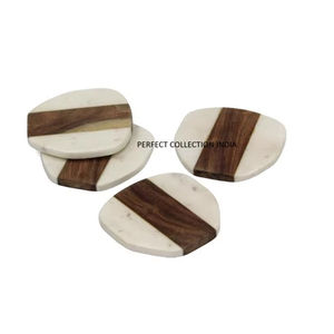 Juego de posavasos de té de mármol sólido de diseño clásico/juego de posavasos de taza de tamaño personalizado de forma redonda/fabricado por Perfect Collection India - Product Image 5