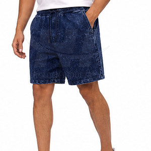 Pantalones cortos de verano estilo urbano a la moda con material flexible de lavado ácido, pantalones cortos suaves de lavado ácido. - Product Image 4