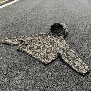 Logo personnalisé Automne Hiver Nouveau style Vêtements de rue décontractés en coton à capuche avec col à capuche surdimensionné sweats à capuche pour hommes - Product Image 2