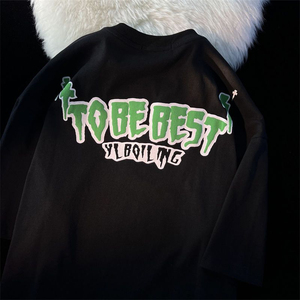 Camiseta Oversize de Algodón 100% Teñido en Hilo de 240g, Estampado Serigrafiado, Estilo Urbano Vintage, Ecológica y de Secado Rápido al por Mayor - Product Image 4