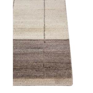 Alfombra de Lana a Rayas Color Marfil Tesoro, Rectangular Grande de 9x12, Diseño Aubusson Tejido a Mano para Entrada, Pasillo, Material de Poliéster - Product Image 4