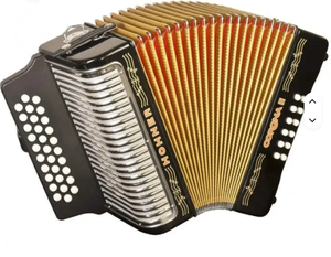 Hohner 350 0F B Corona Accordéon Diatonique à 49 Boutons, Modèle Exclusif, Sac Noir et Sangles - Product Image 2