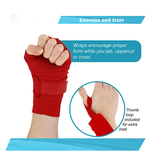 Usine En Gros Personnalisé Boxe Main Wraps Support Rouge Main Wraps Conception Powerlifting Haltérophilie Compression Wrap Les Deux Gauche - Product Image 4