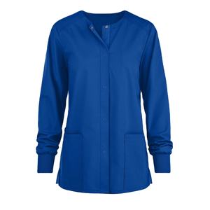 <b>Womens</b> Efficient Nursing Scrub <b>Jacket</b> Soft Durable Stretch Fabric Lightweight Medical Uniform Full Zip <b>Utility</b> Pocket Style - Product Image 6