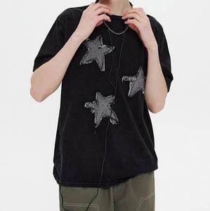 Camiseta estampada OEM con lavado ácido para hombre, ropa de calle, camiseta Vintage personalizada, camisetas sueltas para hombre con lavado ácido - Product Image 2