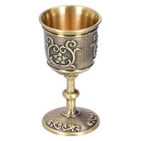 Calice à vin en cuivre de style luxueux avec placage nickel brillant, design moderne vintage fait main, forme ronde, qualité supérieure pour la dégustation