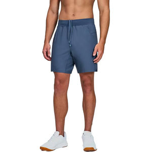 Custom <b>Men</b> Gym Workout Clothing Drawstring French Terry Plain 100% Cotton 5 Inch Running Gym <b>Sweat</b> <b>Shorts</b> With Zipper Pockets - Product Image 1