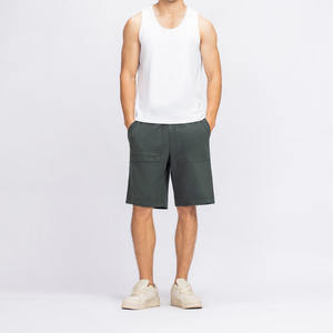 Pantalones Cortos de Algodón 100% Duraderos, Color Verde, Talla Grande para Hombre, Pantalones Cortos Casuales de Verano para Playa, ODM OEM, Pantalones Cortos Lisos con Logotipo Personalizado para Hombre - Product Image 1