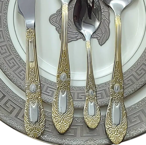 Ensemble de couverts en argent par excellence, couteaux, fourchettes, cuillères en acier inoxydable élégants pour une cuisine raffinée disponibles au prix de gros - Product Image 2