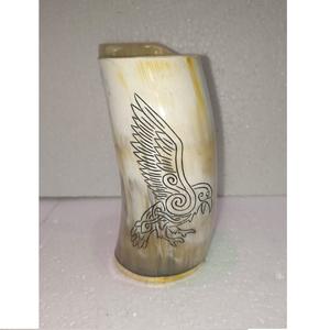 Meilleure vente nouvelle meilleure conception de corne de Viking buvant une tasse de bière Viking faite avec de la corne naturelle d'Inde - Product Image 4