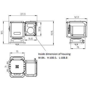 Moniteur de surveillance J-PT-720 Tiandy Multimission <span class=keywords><strong>Tiltrotor</strong></span> en alliage d'aluminium, surveillance de scène de milieu de gamme, extérieur et intérieur - Product Image 5
