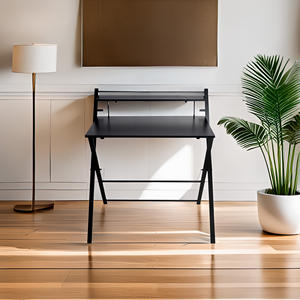 Escritorio de Computadora Compacto de Diseño Simple en Color Negro Well Home, 80x50x73.5cm - Product Image 3