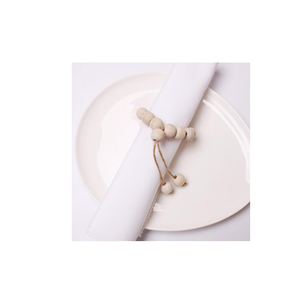 Farmhouse Handmade <b>wood</b> <b>Napkin</b> <b>Ring</b> with <b>Wood</b> Beads for Wedding Table Decoration items hot selling - Product Image 1