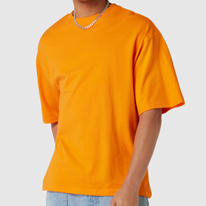 100% coton tricoté vêtements d'été T-shirts avec Logo personnalisé bonne qualité respirant vente chaude goutte épaule hommes de l'usine - Product Image 2