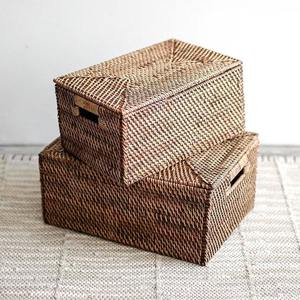 Boîte de rangement en rotin tissé, boîte de rangement artisanale, écologique, naturelle, décoration intérieure et extérieure, vente en gros du Vietnam - Product Image 3