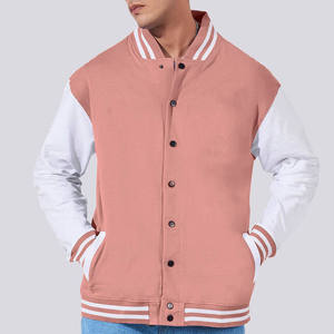 Veste universitaire brodée personnalisée pour hommes, bombardier d'hiver à col montant avec logo avant, veste coupe-vent Letterman de baseball universitaire - Product Image 1