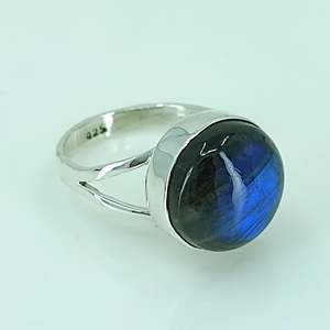 925 Sterling Silver Handmade <b>Ring</b> <b>Labradorite</b> Boho Style November Birthstone Geometric Pattern Perfect Gift for Her Birthday - Product Image 5