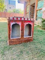 Antique Original en bois fabriqué à la main tenture murale réveil boîte Vintage étagère à épices décorative maison salon meubles