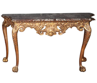 Table console en bois français en bois d'acajou pour salon de maison plateau épais avec finition naturelle meubles durables