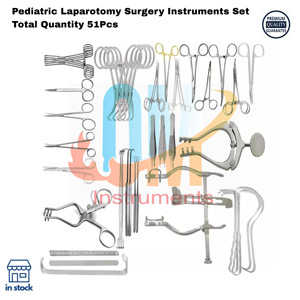 Juego de instrumentos de Cirugía de laparotomía pediátrica de calidad superior, 51 Uds., instrumentos quirúrgicos médicos de acero inoxidable | Instrumentos Oldmed - Product Image 2