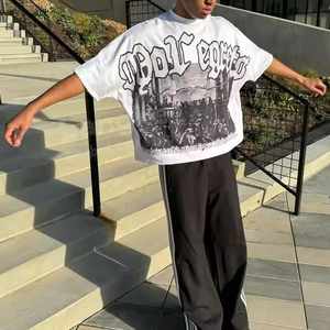 เสื้อยืดผ้าฝ้ายทรงพอดีตัวสำหรับผู้ชายผ้าถักนิตติ้งสีพื้นระบายอากาศได้ดี200-360gsm โลโก้ตามสั่ง - Product Image 1