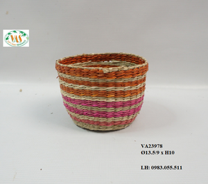 Cesta de Almacenamiento Tejida a Mano con Junco Ecológico, Hecha en Vietnam, Decoración del Hogar, OEM ODM Disponible, Marca Viet Anh - Product Image 2