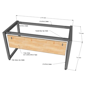 Concept 160x80 Modern Minimalist Assembly <b>Desk</b> Luxury <b>Foldable</b> Office Furniture Made of MDF for Office & Hospital Use - Product Image 5