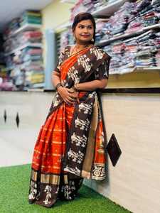 ผ้าซิ่นไหมวิสโคสเกรดพรีเมียม พร้อมลายปักเพชไวที่ชายผ้า ดีไซน์ทอผ้าซารี ขอบผ้าสองชั้นลายบุตต้าทั่วทั้งผืน เหมาะสำหรับงานปาร์ตี้ สไตล์โมเดิร์น - Product Image 3