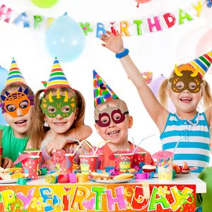 Máscaras de dinosaurio de fieltro para niños, favores de fiesta de dinosaurio, máscaras de dinosaurio, suministros de fiesta de cumpleaños, máscaras de fiesta de dinosaurio para niños y niñas - Product Image 5