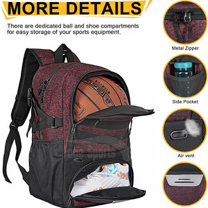 Sac de basket-ball avec design sublimé Sac de basket-ball léger, spacieux et entièrement personnalisable - Product Image 2