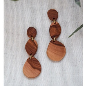Pendientes Colgantes de Madera, Joyería Hecha a Mano, Diseño Especial para Fiestas y Eventos - Product Image 2