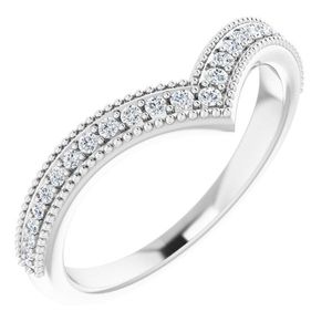 แหวนรูปตัววีแบบซ้อนได้ ประดับด้วยเพชรคุณภาพพรีเมียม - Product Image 1