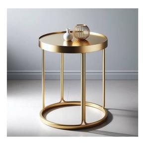 Mesa auxiliar de metal moderno de alta calidad con diseño antiguo Muebles de sala de estar de lujo personalizables - Product Image 1