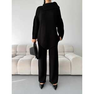 ชุดเสื้อสเวตเตอร์คอปกถักสำหรับผู้หญิง คอลเลกชัน 1555 - Product Image 2