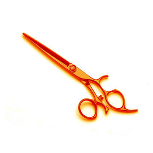 Tijera para el cuidado de mascotas de alta calidad, cuchillas rectas recubiertas de Color oro rosa, hoja afilada, tijeras para el cuidado del cabello de peluquero - Product Image 1