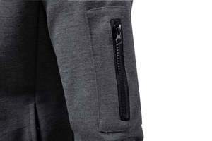 Nouveaux sweats à capuche pour hommes en molleton brodé chenille avec fermeture éclair et col à capuche, manches longues, couleurs personnalisables – Collection Hiver 2025 - Product Image 5