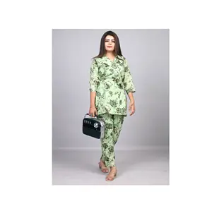 最新现代传统印度设计新育儿棉绳套装，适用于女士服装，批发价可用