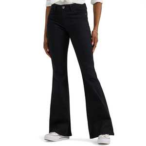 Pantalones vaqueros acampanados ajustados bordados Vintage de cintura media de alta calidad para mujer, pantalón vaquero de nuevo diseño para mujer de talla grande - Product Image 2